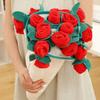 Flannel Rose Blanket Finished Product Rose Nap Blanket Portable Artificial Flowers  Confession Gift