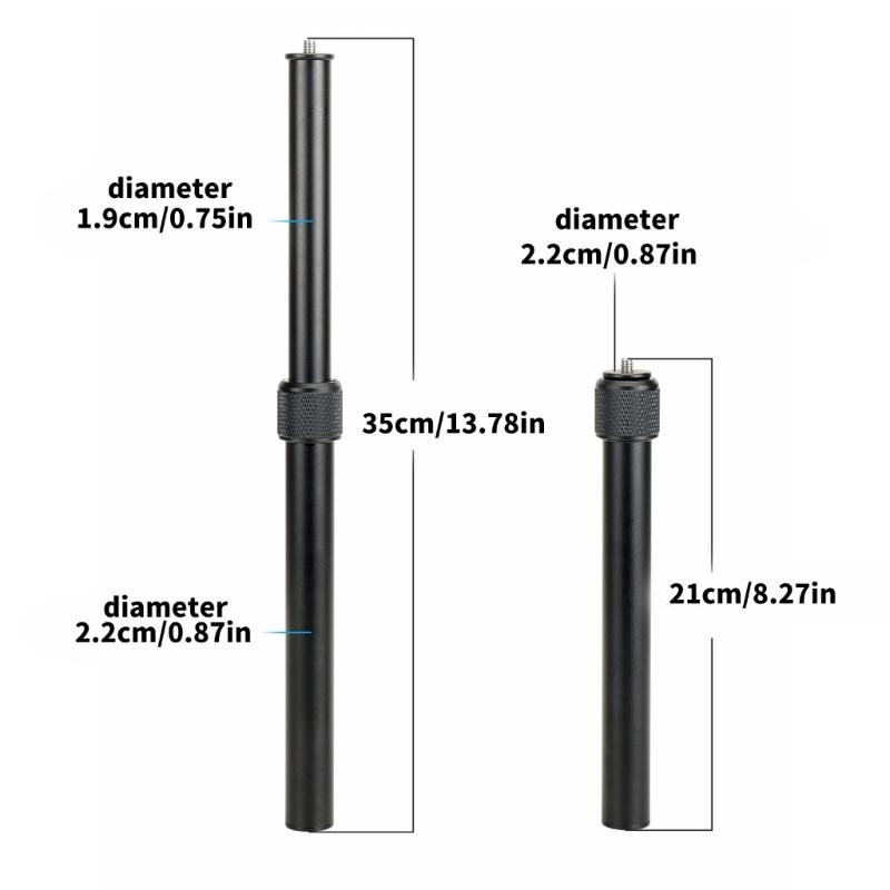 Aluminum Alloy Tripod Extension Rod Quick Lock for DSLR Cameras and Photo Studio Equipment Lightweight