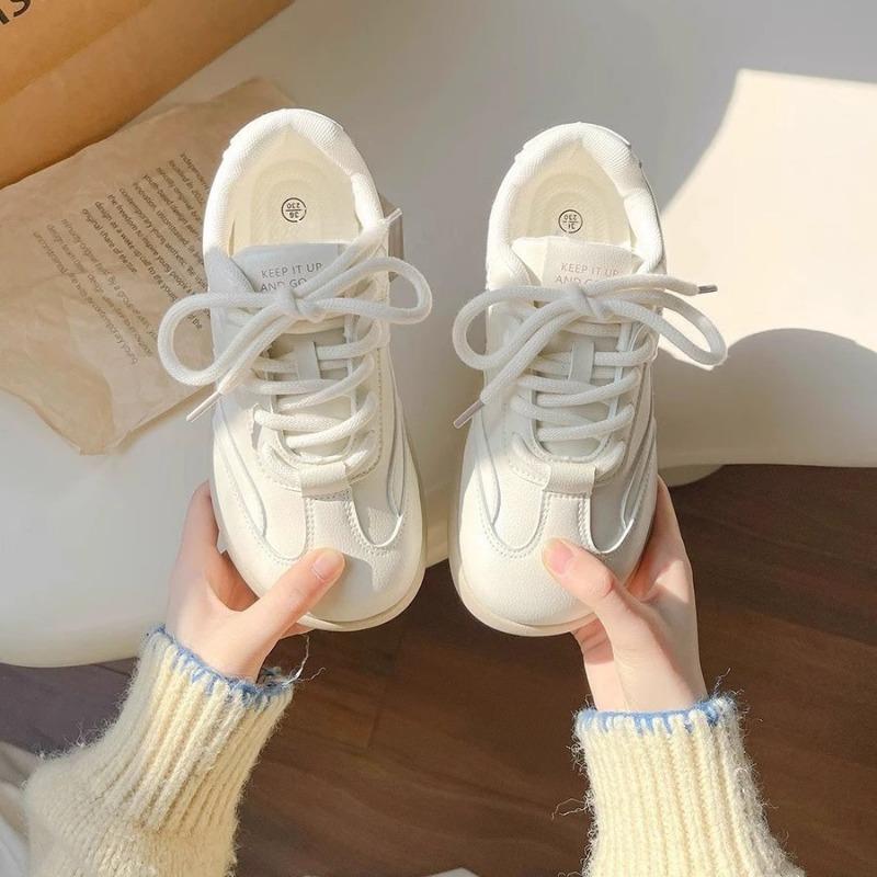 Retro women's spring new ugly cute big head little white shoes versatile platform sports casual board shoes
