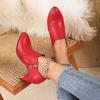 High Heels, Single Shoes, Deep Toe and Ankle Boots, Zippered Small Leather Shoes, Women's Slim Heels, Pointed Toes, Versatile Women's Shoes
