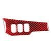 Red Carbon Fiber Headlight Control Cover Trim For Mitsubishi Lancer 2008-15