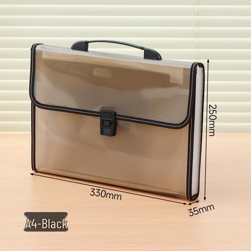 A4 Multi-Layer Accordion Document Bag, 13 Pockets, Large Capacity, Waterproof Twill Folder for Office/Student.