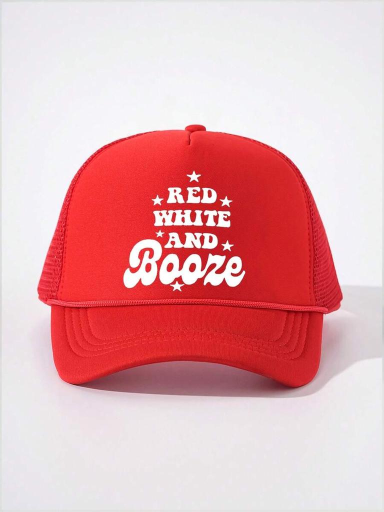 Pink Embroidered More Champagne Please Trucker Cap Adjustable Mesh Baseball Hat For Women