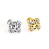 Diamond-Inlaid Stainless Steel Lip Stud Piercing Earring - 1.2*6/8mm