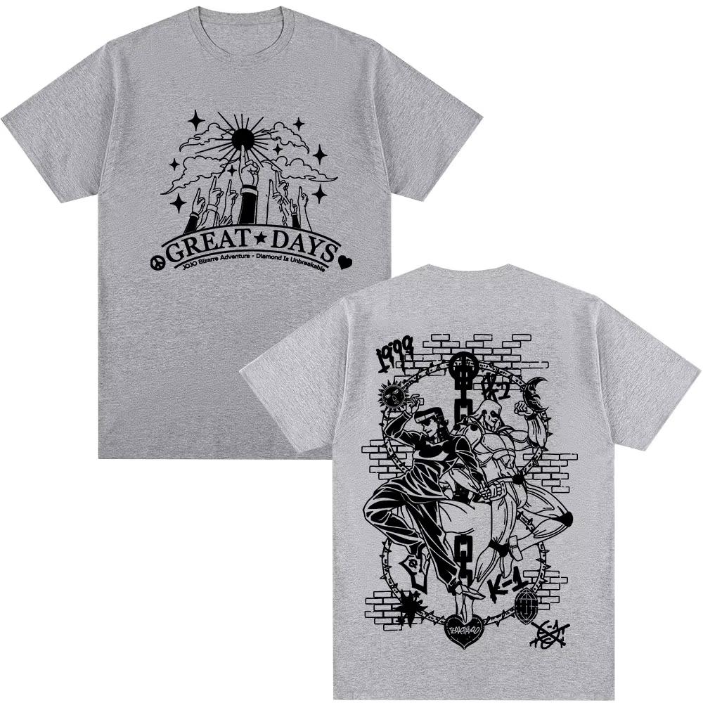 Show Off Your Love for JoJo’s Bizarre Adventure Diamond Is Unbreakable with This Great Days Themed Black T-Shirt