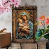 Vintage Mary & Jesus Aluminum Wall Art, Metal Tin Sign for Home, Office, or Bedroom Decor | Durable, Easy-to-Install