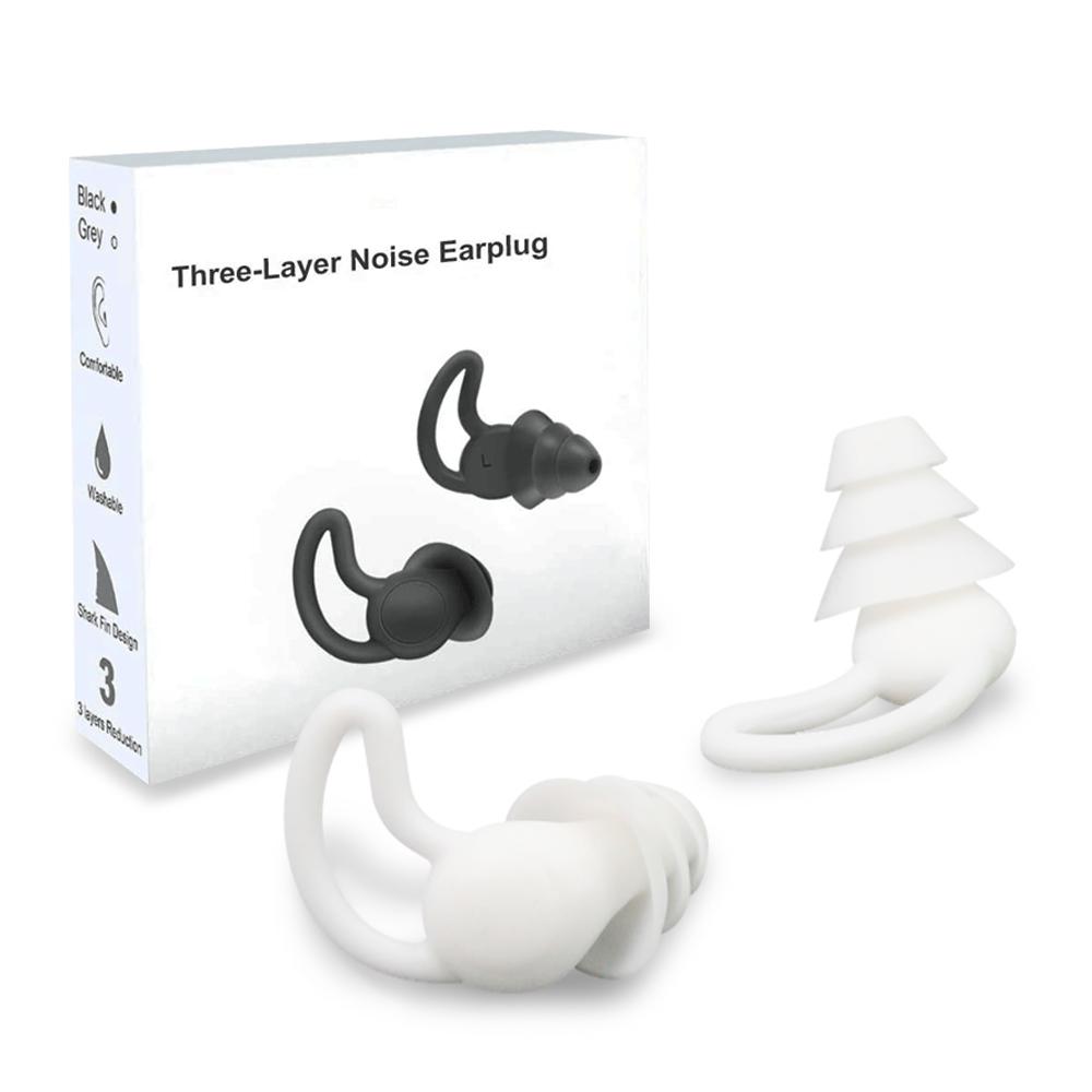 Noise Reduction Ear Plugs Triple Physical Noise Reduction Skin-friendly Silicone GEL Swimming Earplug Silicone зелёный