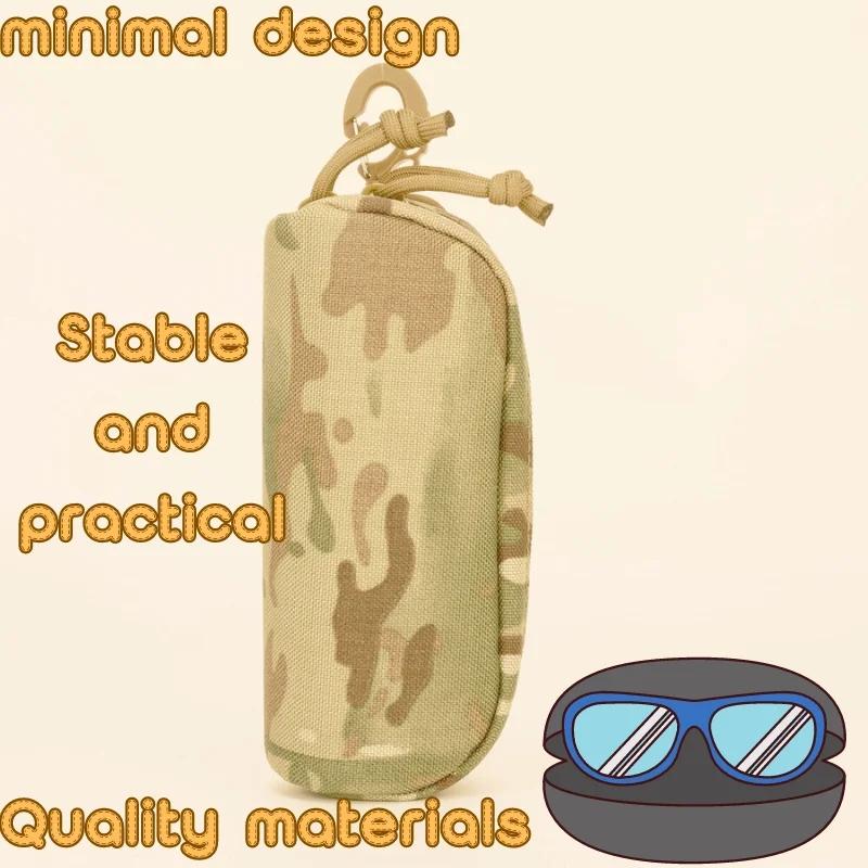 Outdoor Tactical Nylon Hard Case Glasses Box With Molle System Protection Box Accessory Pack Sunglasses Bag