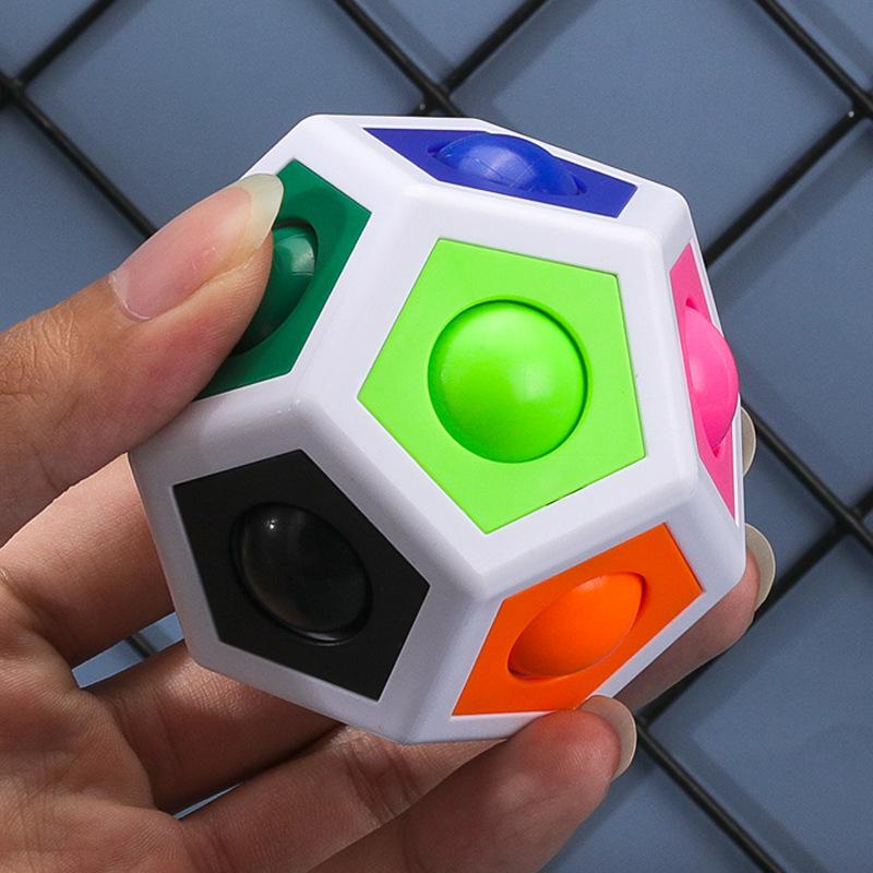 Antistress Cube Magic Fidget Toys Puzzle Rainbow Balls Children Educational Toy Adult Kid Reliever Stress Anxiety Christmas Gift