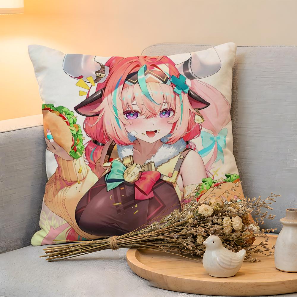 Cushion Cover  Linen  SkinFriendly Soft Decorative Case For Sofa Home Decor Hot Anime Genshin VVaresa Pillow cover