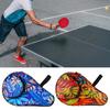 Table Tennis Racket Bag Exquisite with Pocket Closure Anti-scratch Dustproof Pattern Zipper Protective Oxford Cloth
