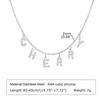 Handmade Personalized Name Necklace  for Women Initial Letter Pendant Cubic Zirconia Choker Necklace Stainless Steel Jewelry