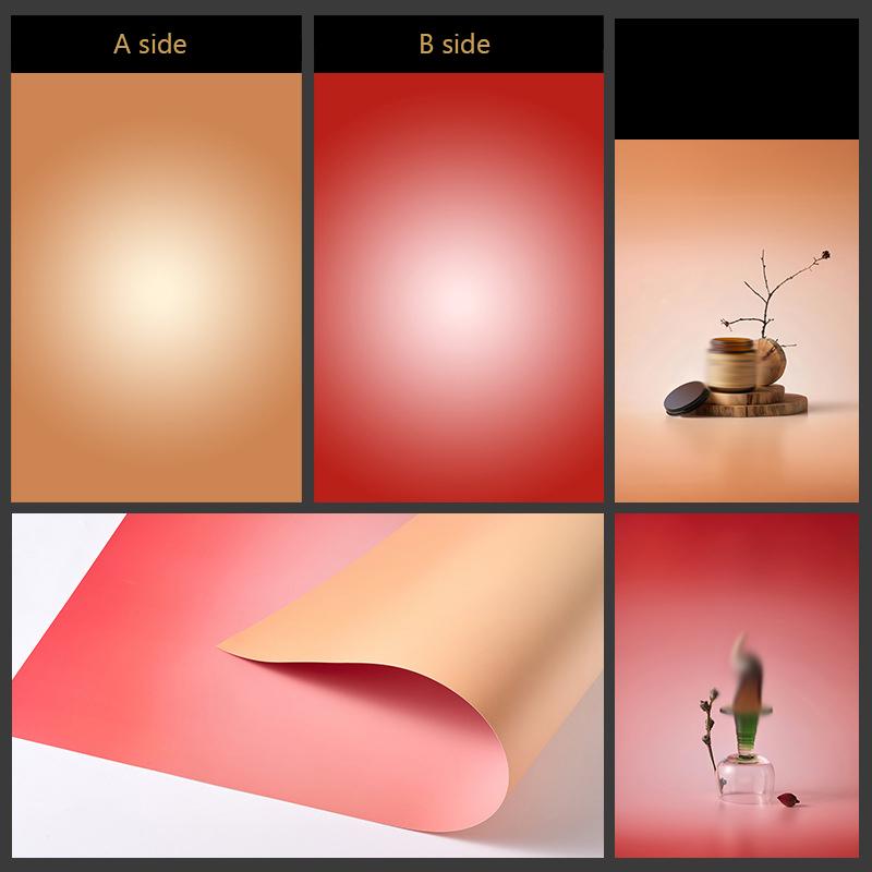 Gradient Color Photography Backdrops 57x87cm 2-Sided Waterproof Photo Backgrounds Studio Wallpaper Photographic Props