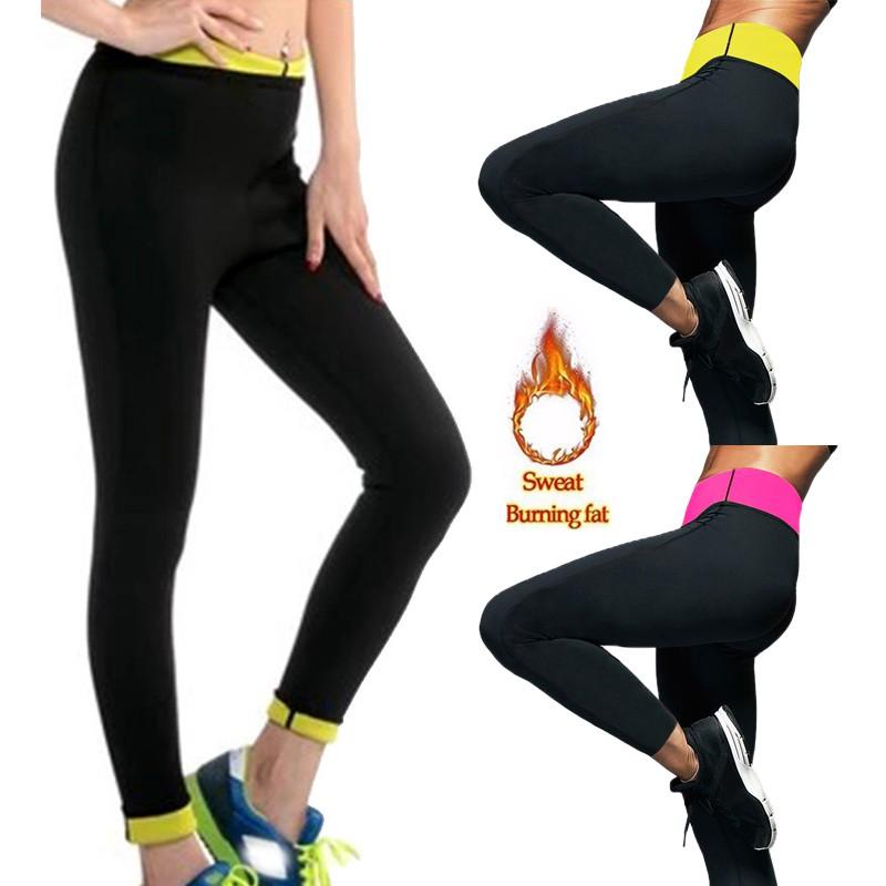 Women's Neoprene Sauna Sweat Leggings, Hot Thermo Slimming Compression Workout Pants, Full-Length Body Shaper for Weight Loss