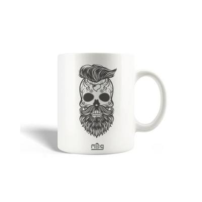Mug - Ceramic - Mexican Skull - 30cl - Dishwasher Safe - White