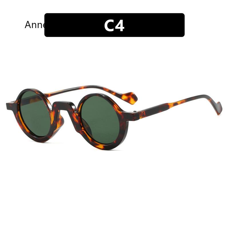 New Retro Small Round Punk Women Sunglasses Fashion Green Shades UV400 Trending Men Leopard Sun Glasses lentes de sol hombre