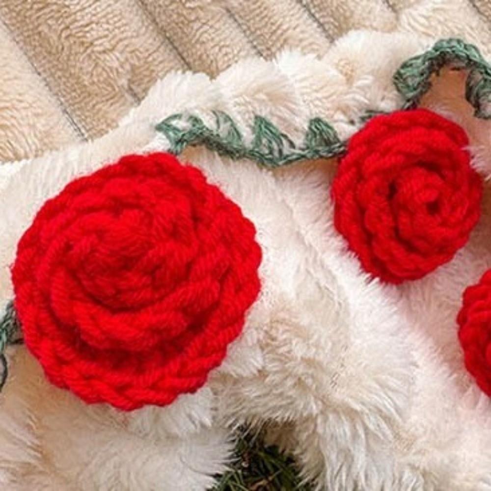 Fleece Rose Bouquet Blanket Warm Crocheted Flower Blanket Rose Flower Blanket  Festival Gift