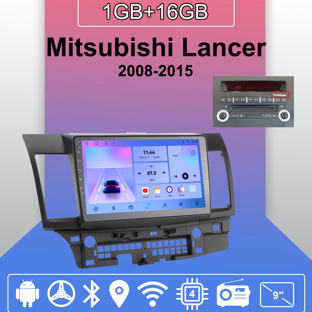 

Автомагнітола Android Auto Carplay Для Mitsubishi Lancer 2008-2015 Мультимедійний програвач Головний пристрій Стерео GPS Навігація BT WIFI 1+16 ГБ 1+16GB,B
