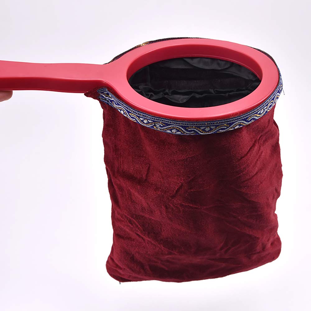 Changing Bag with Flower Appears from the Objects Appear from an Empty Flower Appears with Empty Stage Magic Prop Bag Double-Type Zipper, Bag,