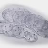 Вращающаяся акриловая подставка для демонстрации: Сплошная белая основа с шарикоподшипником