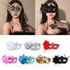 Cosplay Diamond Decorated Venetian Mask Flower Design Half Face Feather Mask Sexy Style Lace Mask Christmas Celebration