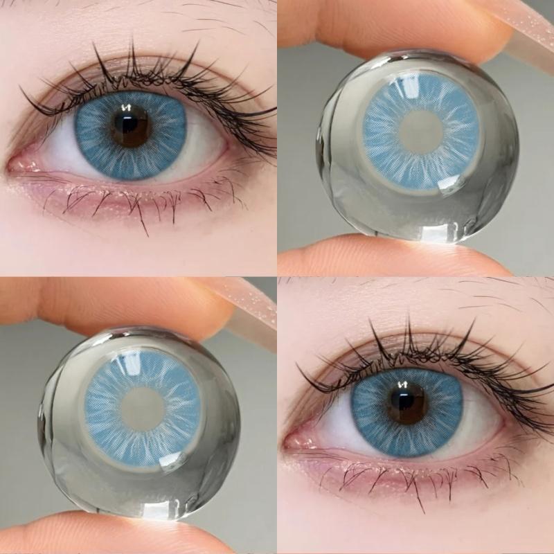 FUNSACHY 1 Pair Color Contact Lenses For Eyes Natural Gray Blue Beautiful Pupil Soft Natural Accessories Yearly Cosmetic Pupils