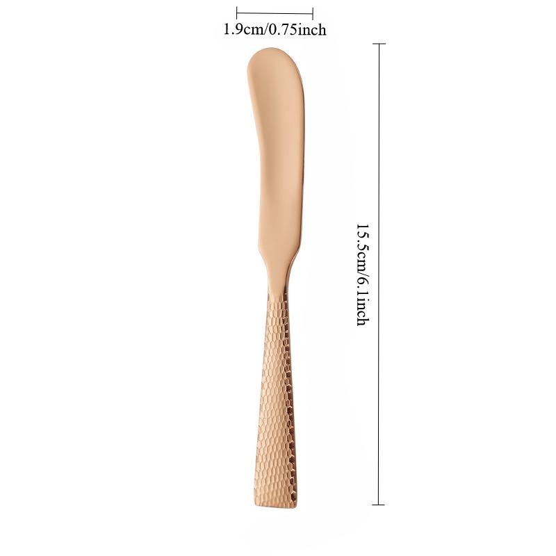 Hammer Patterned 304 Stainless Steel Butter Knife, Cheese , Jam Spatula, Thickened Butter Baking Scraper  Kitchen Accessories