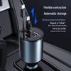 3-in-1 Super Fast Car Charger Cable for Apple 15 & Huawei with One-to-Three Cigarette Lighter Converter
