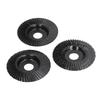 3Pcs Wood Carving Disc Set Woodworking Angle Grinder Grinding Wheels Carbon Steel 100mm Dia 22mm ID Black