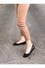 Women's Flat Shoes Black Ropy Ballerina Ballet