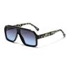Fashion box retro men's toad glasses European and American catwalk light luxury sunglasses ins Internet celebrity sunglasses trend