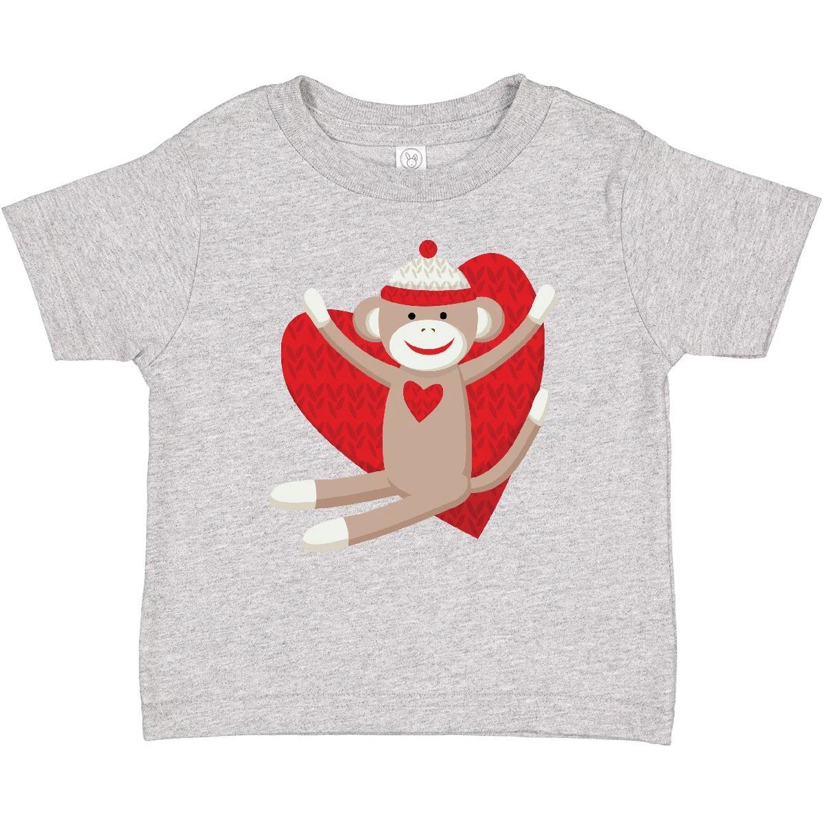 Inktastic Hug Sock Monkey Baby kids boys T-Shirt Cute Heart Love Valentines Day Valentine 130