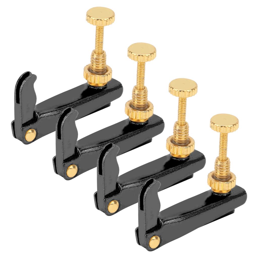 4Pcs Violin Fine Tuners 3 4‑4 4 Cello String Tool Replacement Instrument AccessoriesBlack