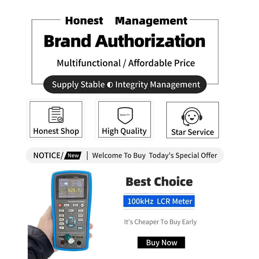 ET430 ET431 ET432 ET433 Multifunction Handheld LCR Digital Bridge Meter High Precision Capacitance Inductance Resistance Meter