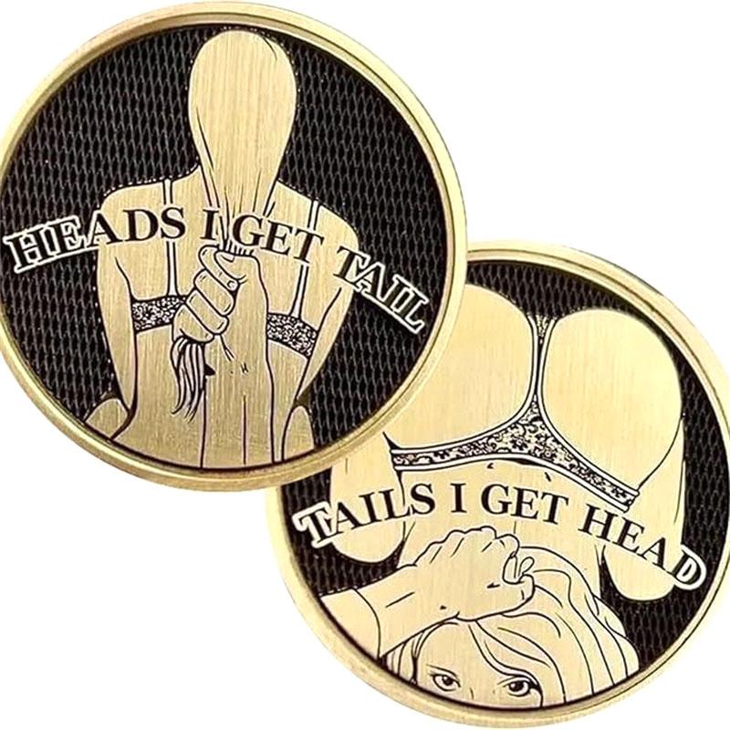 Interesting Front And Back Coins Interesting Head And Tail Coins Product Size: 4*4*0.3Cm