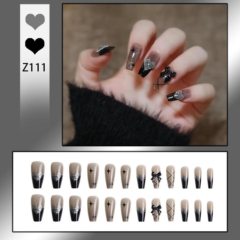 Handmade Press-On Nails – Crushed Diamond Butterfly Glitter Tips Collection