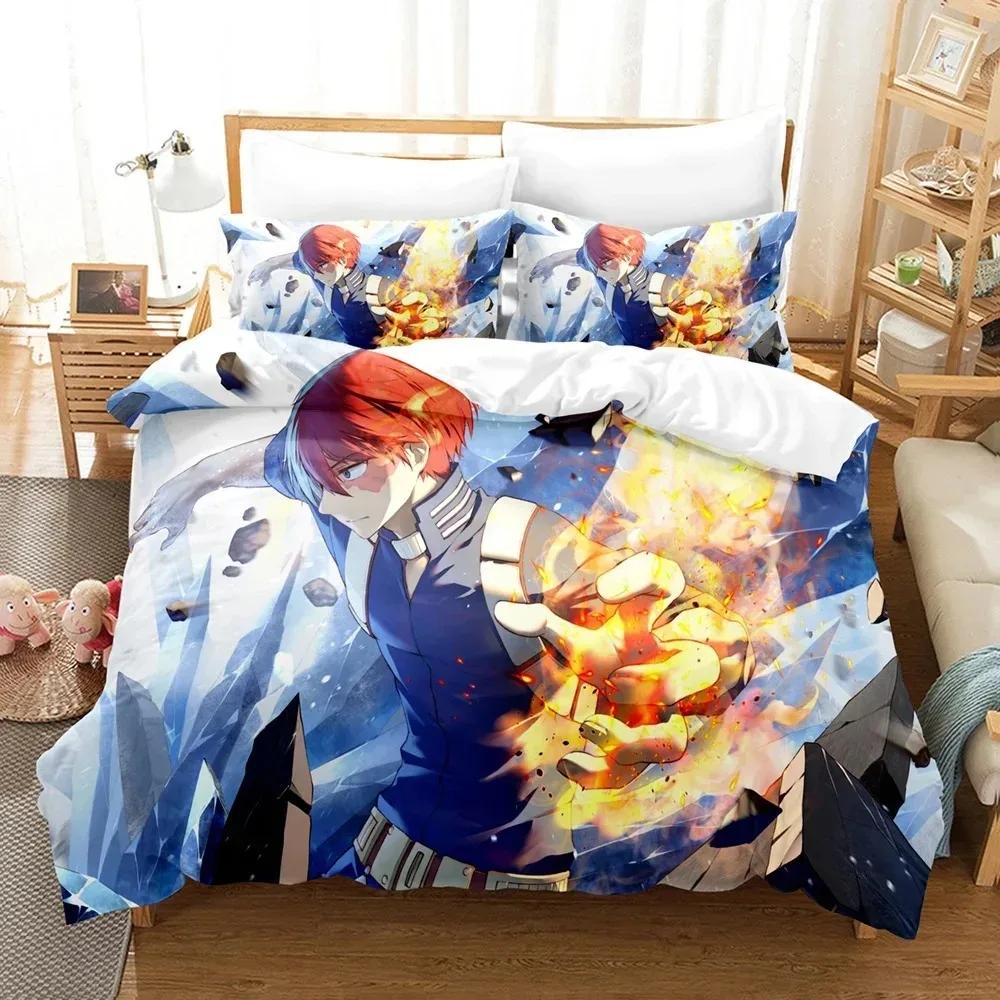 3d Anime Bedding Set My Hero Academia Quilt Duvet Cover Sets No Sheet Home Decor Single Queen King Size Gift Cute Boys Cartoon