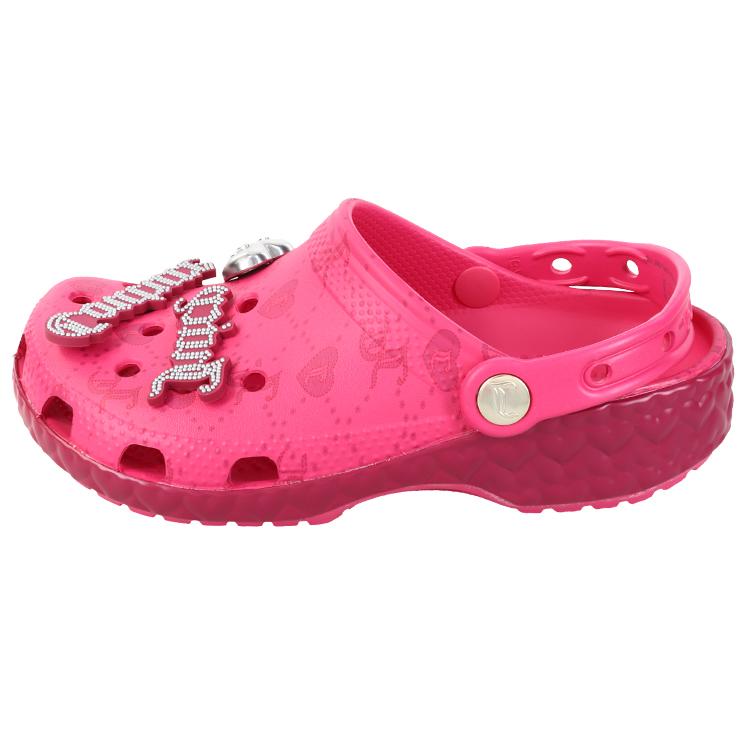 Crocs Classic Clog Juicy Couture Comfortable and Versatile Hole Shoes for Men and Women In Pink