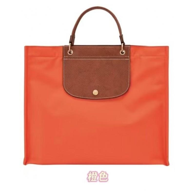 Large Laptop Tote Bag Women Men Soft Genuine Leather Handheld Briefcase With Multi-Compartment Organizer Lightweight