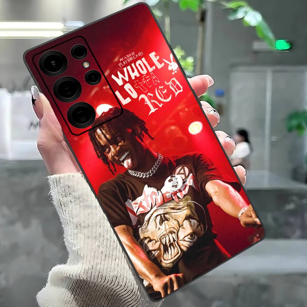 P-playboi Carti I AM MUSIC Phone Case For Samsung S 24 Fe 25 Ultra Plus 20 Lite 21 30 22 23 24 22 Ultra 5G Fundas
