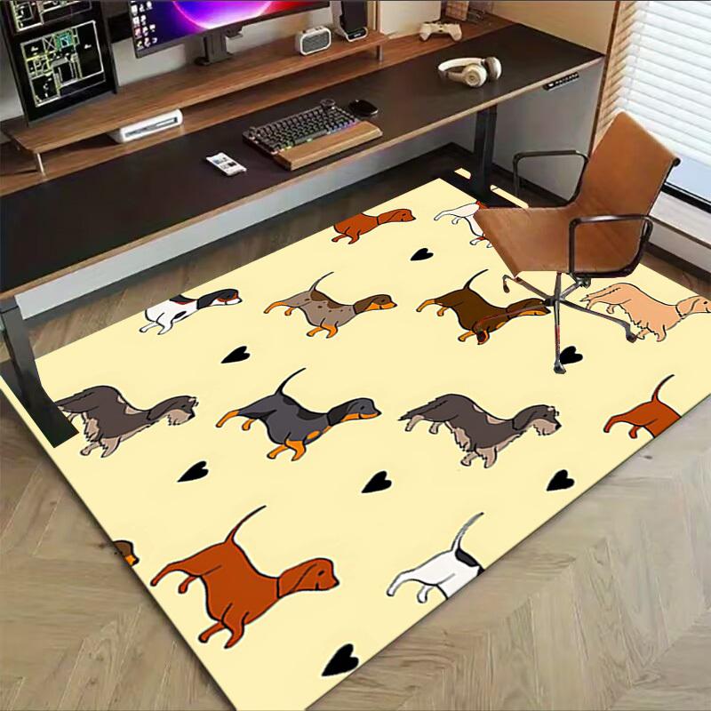 1PC Dog Pattern Extra Large Non-Slip Floor carpet, Office, family, bedroom, Studio - Large Area Rug Indoor Rugs, Vibrant Colors-W245