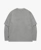 LMC Overdyed Layered Long Slv Tee Gray