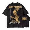 2026 JoJo SBR Double Vintage Washed T-Shirt Diego Brando Scary Monsters Print Übergroßes Baumwoll-Tee Für Globale JoJo Manga-Fans