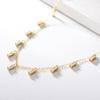 Tassel Square Zircon Pendant Necklace Women Ins Style Fashion Versatile Choker
