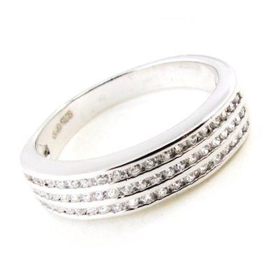 Silvervigselring 'Goddess' silvervit (rhodiumpläterad) - 5 mm