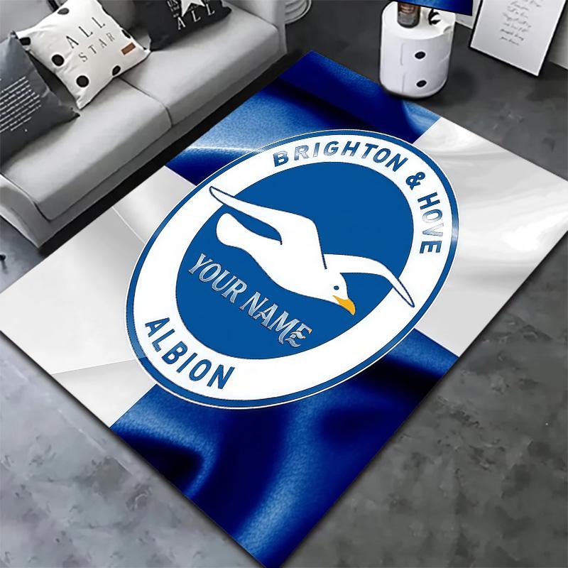 Brighton Hove Albion Custom Name Carpet Rug For Living Room Bedroom Home Sofa Decoration Kids Play Nonslip Floor Mat