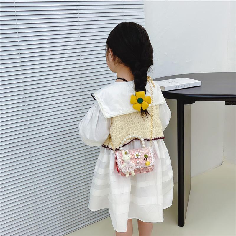 Entzückliche Mini-Kaninchen-Handtasche Für Kinder Trendige Stilvolle Canvas-Umhängetasche Für Mädchen