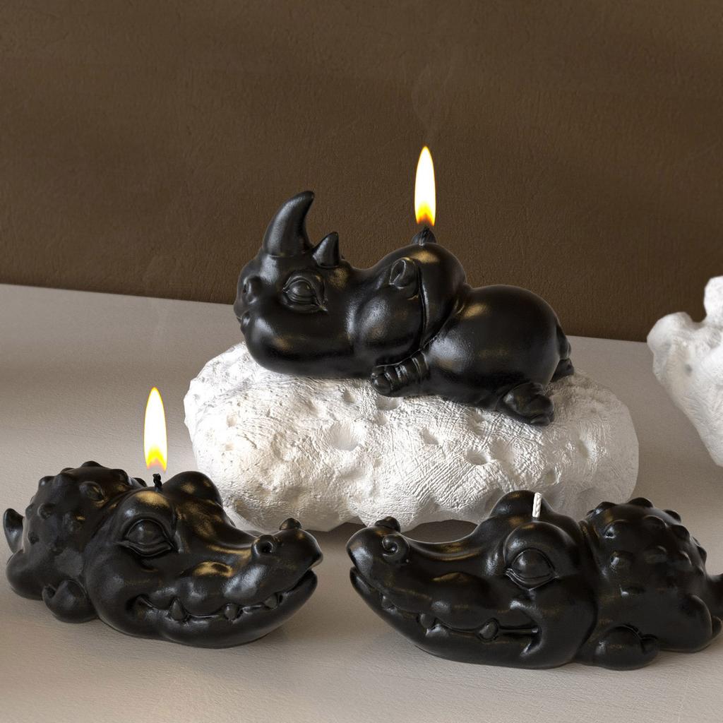 Crocodile Rhinoceros Silicone Molds For Epoxy Resin Crafts 3D Animal Art Decorations And Creative Gift Making