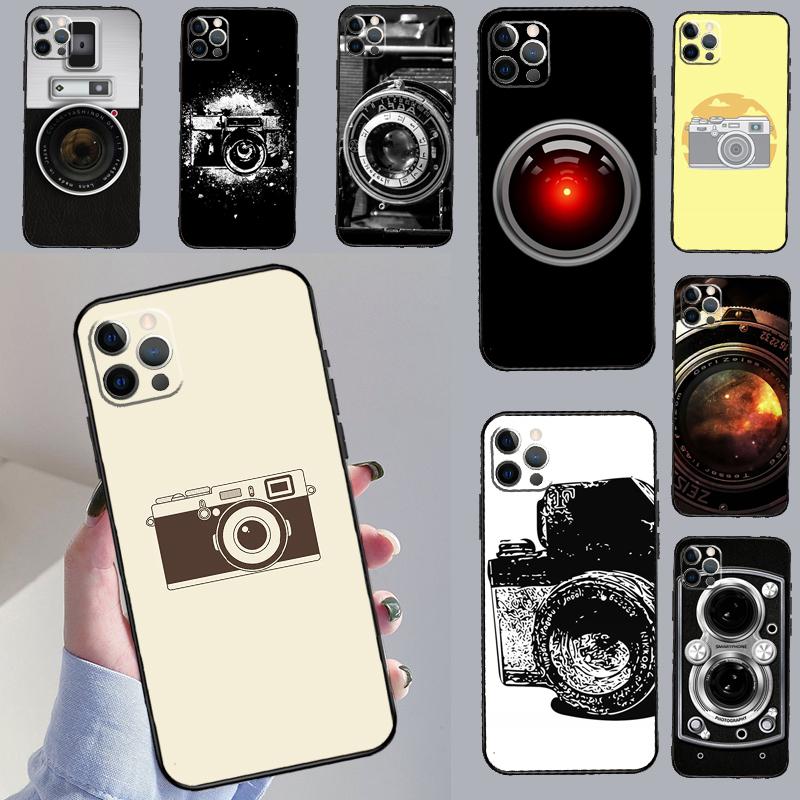 Classic Camera Lens Case For iPhone 16 Pro Max 14 13 12 11 15 17 Pro Max mini 15 16 Plus 16e 17 Air Phone Cover