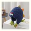 Dinosaur Kids Hat Winter Warm Knitted Earflap Beanie For Children 2-10 Years